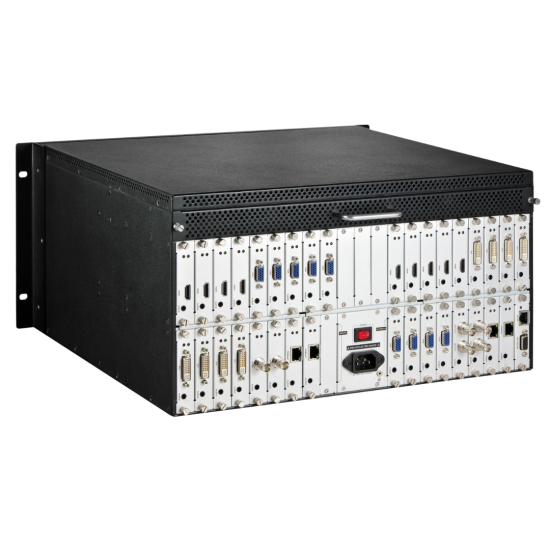 17 input and 17 output port Hybrid Modular Matrix Switcher: HS-MX1717