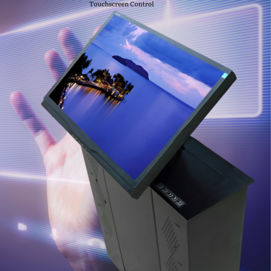 Ultra Light Monitor Lift With Synchronous Screen & MIC : HS-LM-M